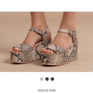 Dolce Vita snake skin platform wedges!